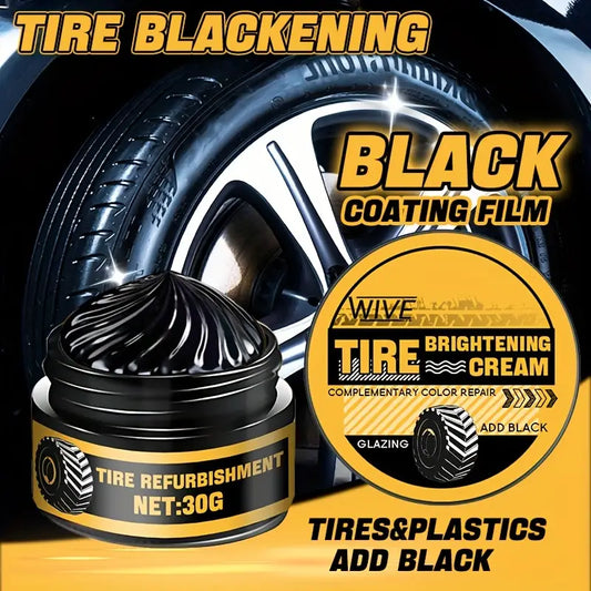 Tire Rejuvenating Paste For Restoring Black Color, Long-lasting Formula To Prevent Whitening, Cracking And Aging, Plastic Parts Refurbishing, Covering Scratches, Maintenance Wax For Bicycle And Motorcycle Tires